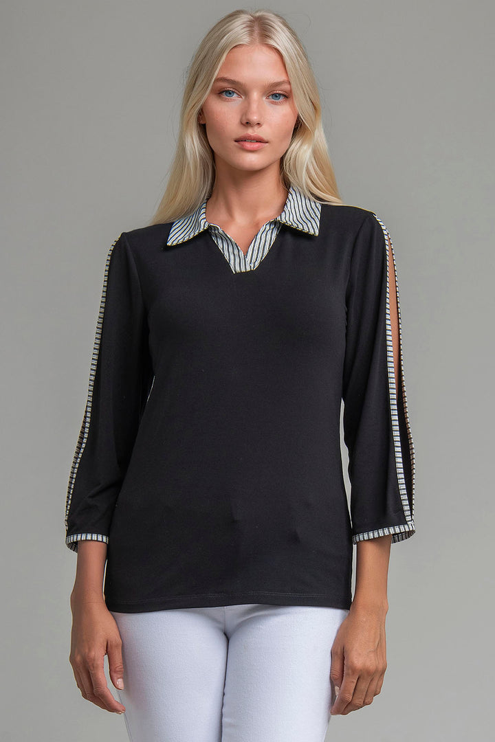 Blusa Abertura En Mangas Y Cuello Sport