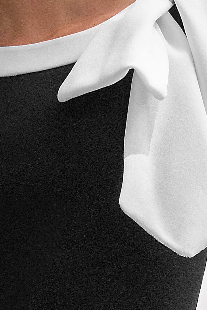 Jumpsuit De Manga Corta Con Moño En Cuello
