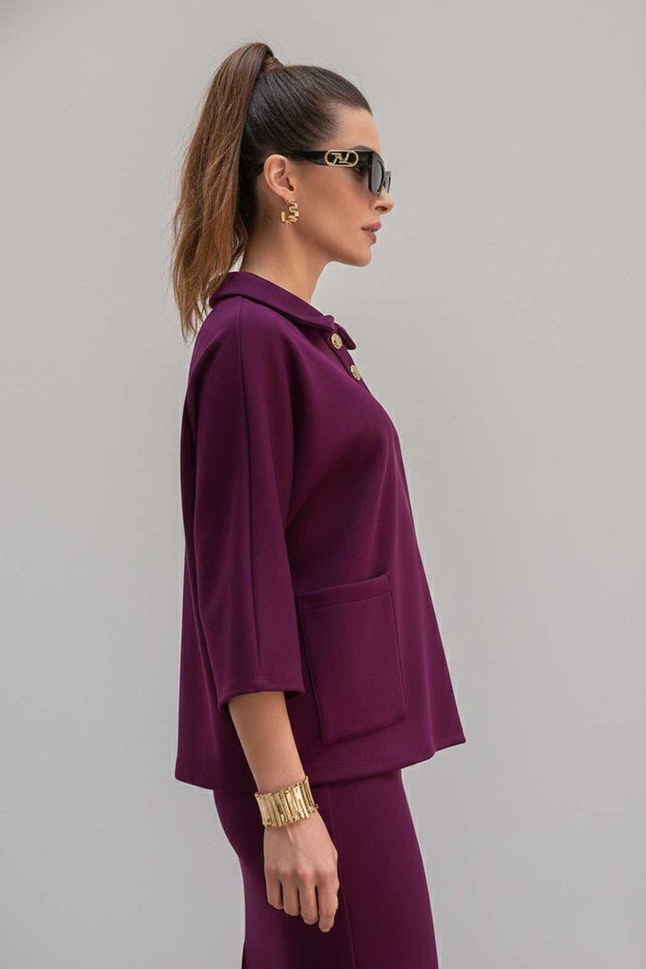 Blusa Holgada Con Botones Al Frente