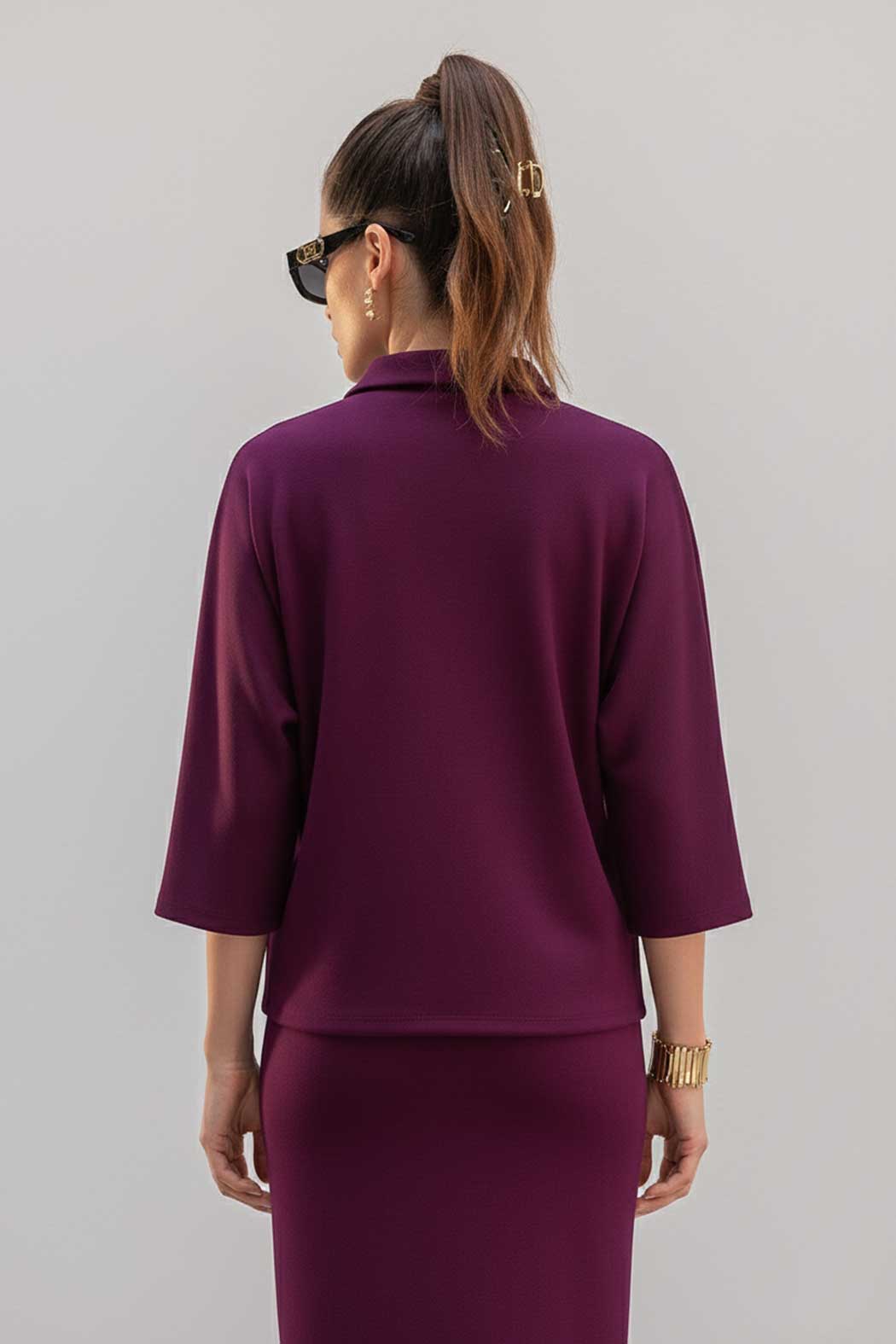Blusa Holgada Con Botones Al Frente