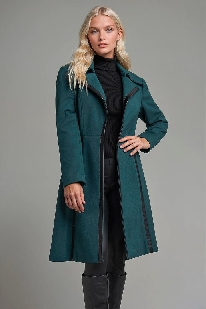 Abrigo Largo Con Solapa