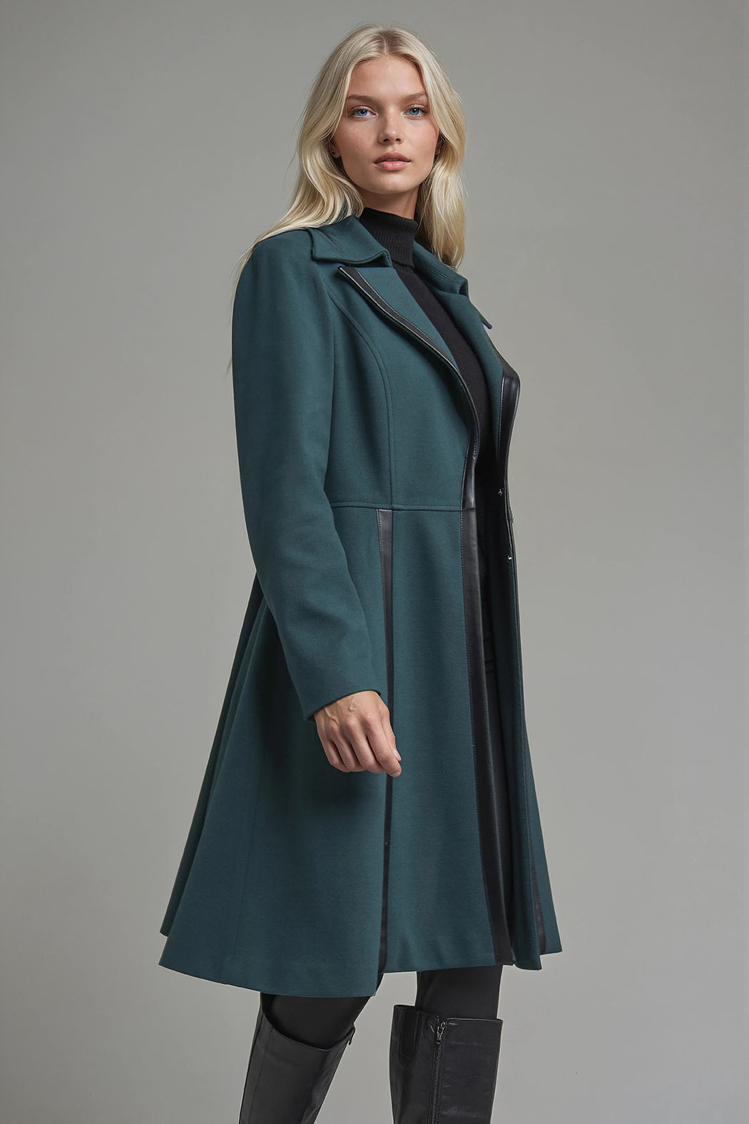 Abrigo Largo Con Solapa