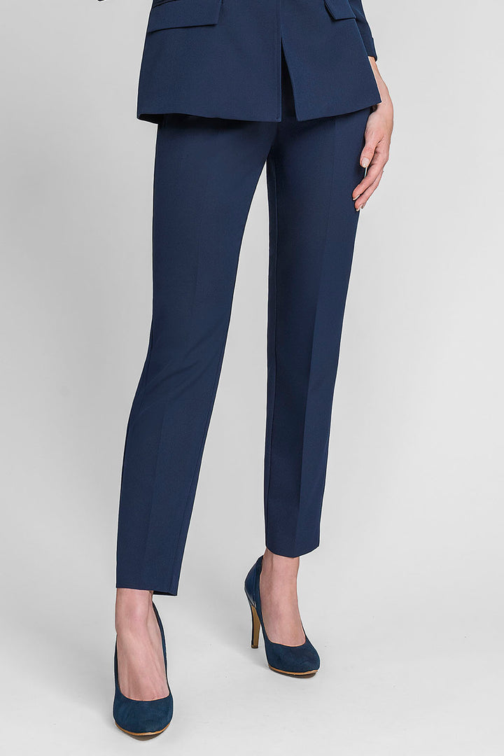 Pantalon Liso Corte Recto Con Bolsas