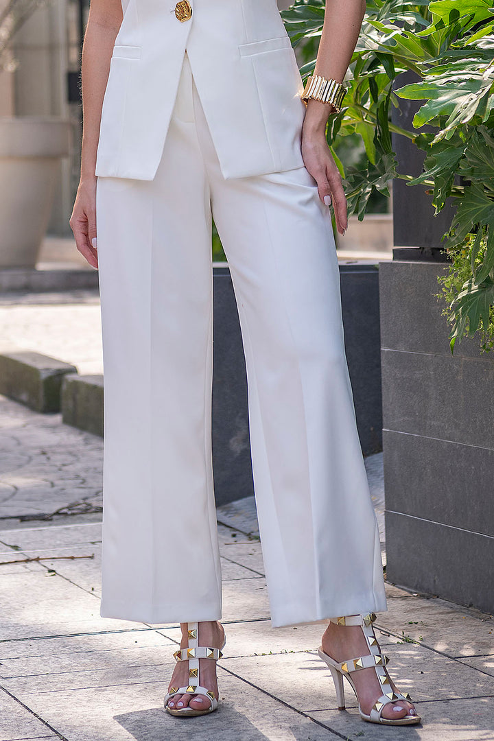 Pantalon Liso Corte Recto