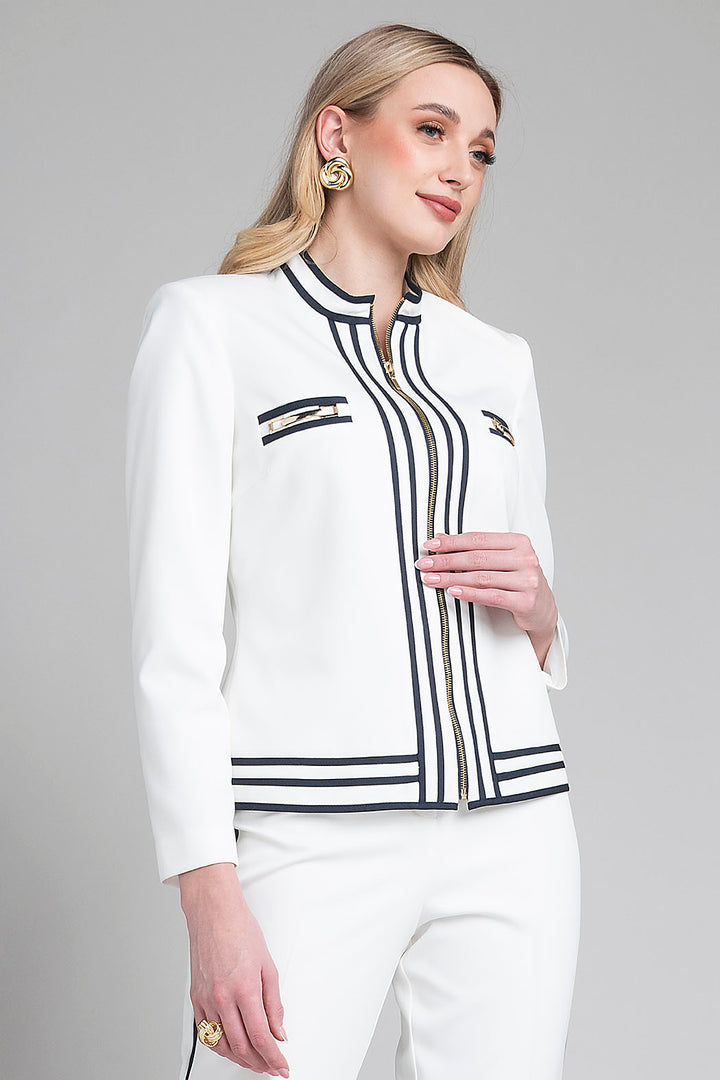 Saco Corto Con Cierre Al Frente