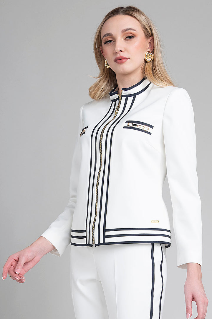 Saco Corto Con Cierre Al Frente