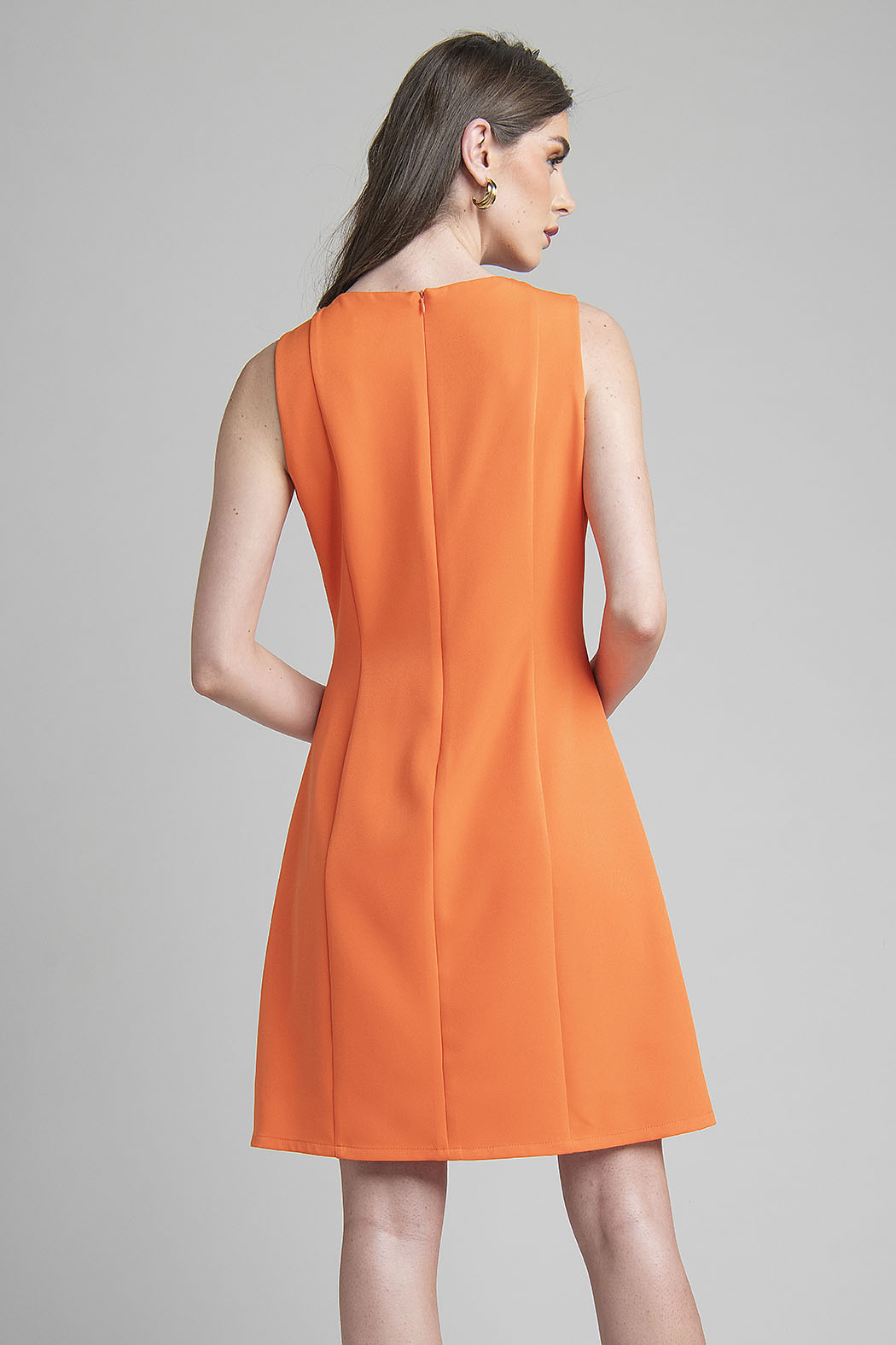 Vestido Sin Mangas Con Botones Al Frente