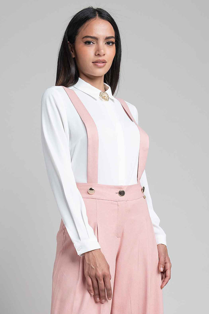 Blusa Camisera Con Boton Decorativo