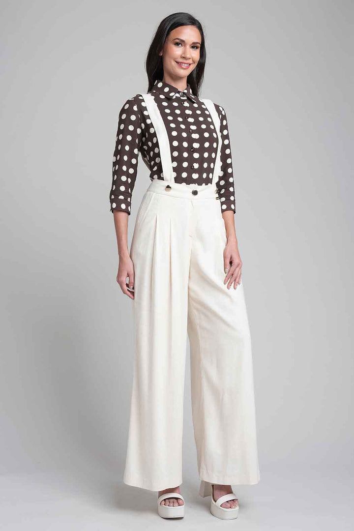 Pantalon Corte Recto Con Tirantes