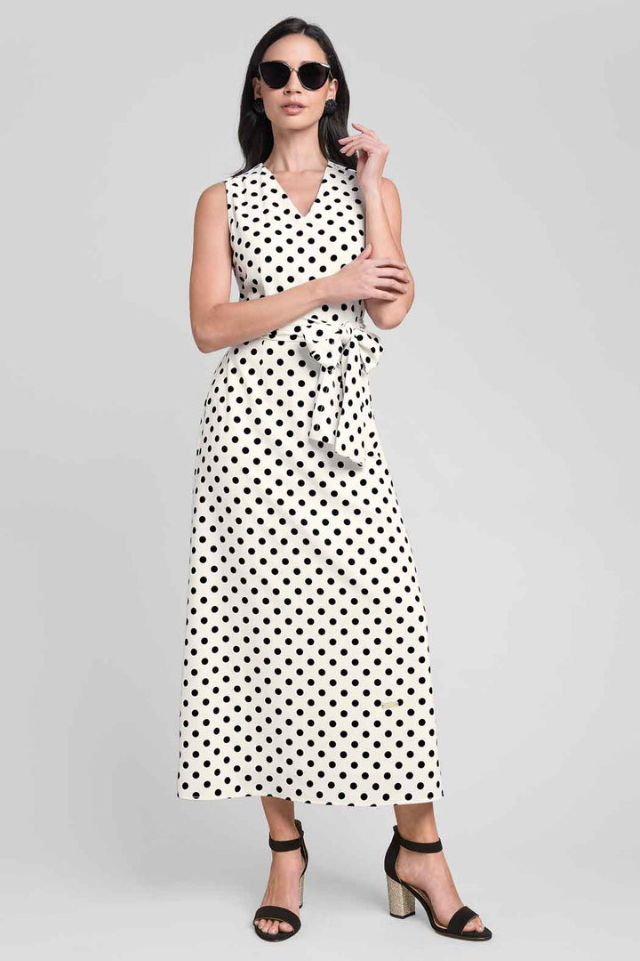 Vestido Con Estampado De Lunares
