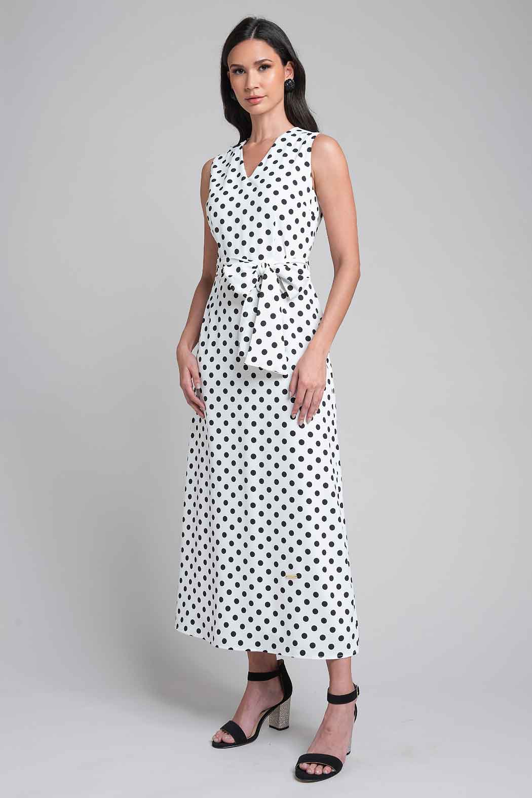 Vestido Con Estampado De Lunares