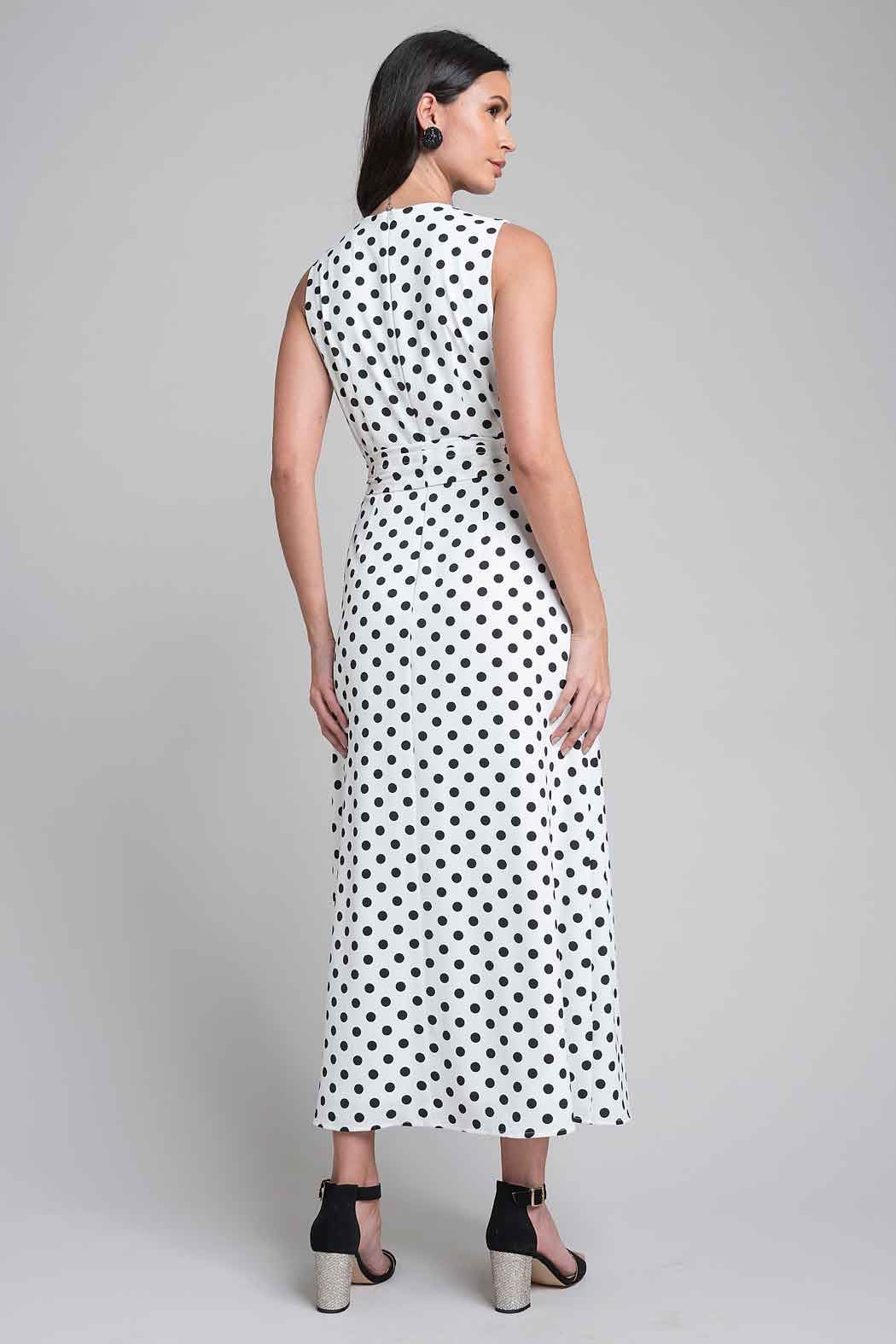 Vestido Con Estampado De Lunares