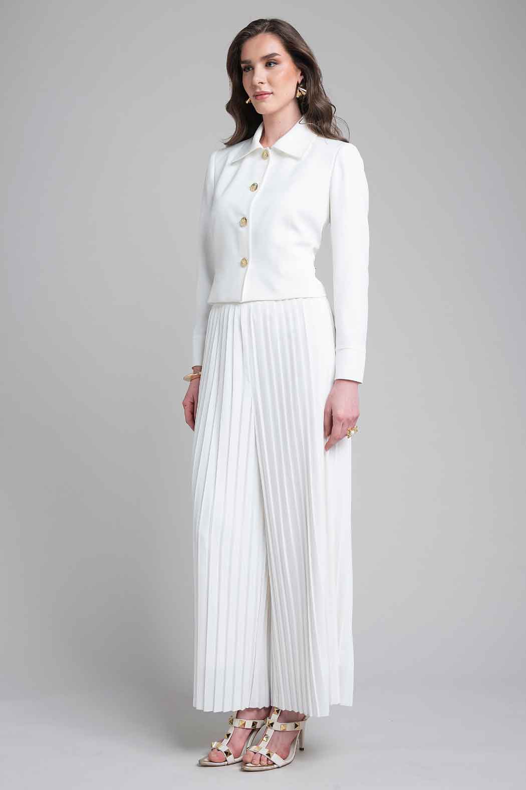 Conjunto De Pantalon Con Saco Corto