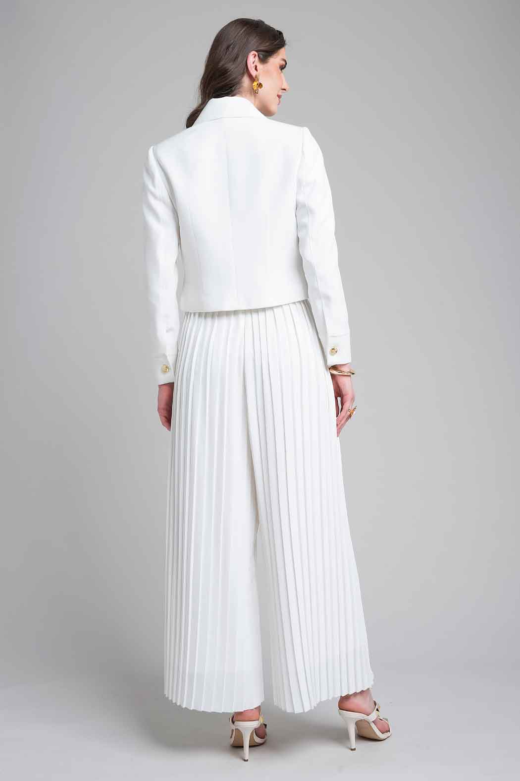 Conjunto De Pantalon Con Saco Corto