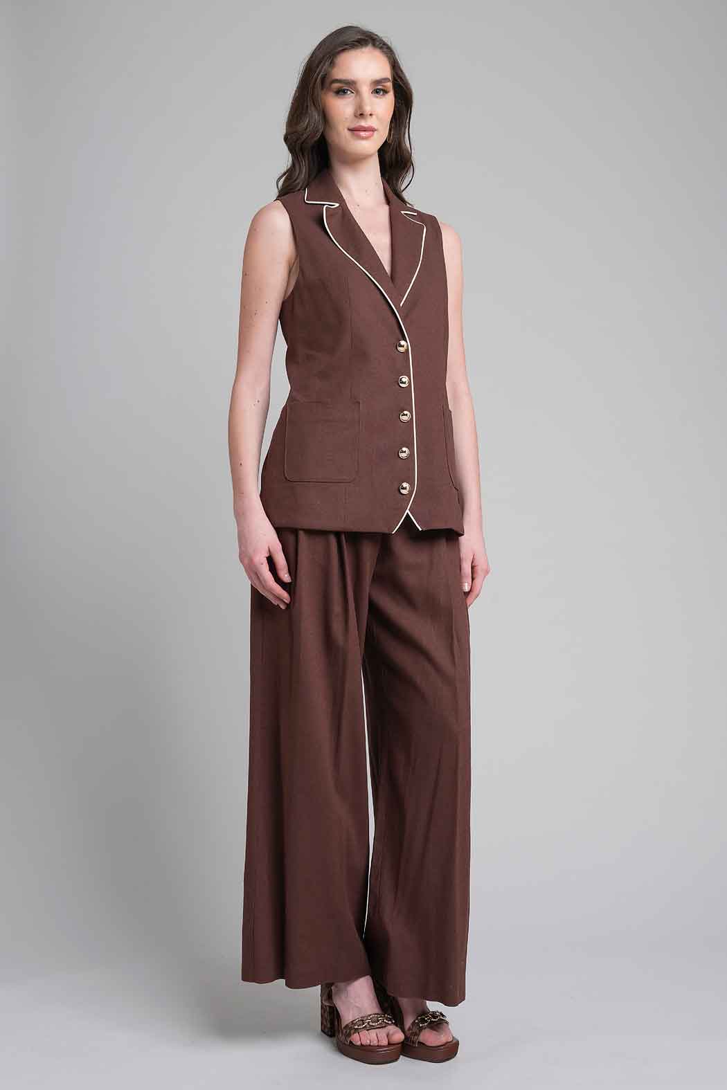 Conjunto De Pantalon Con Chaleco