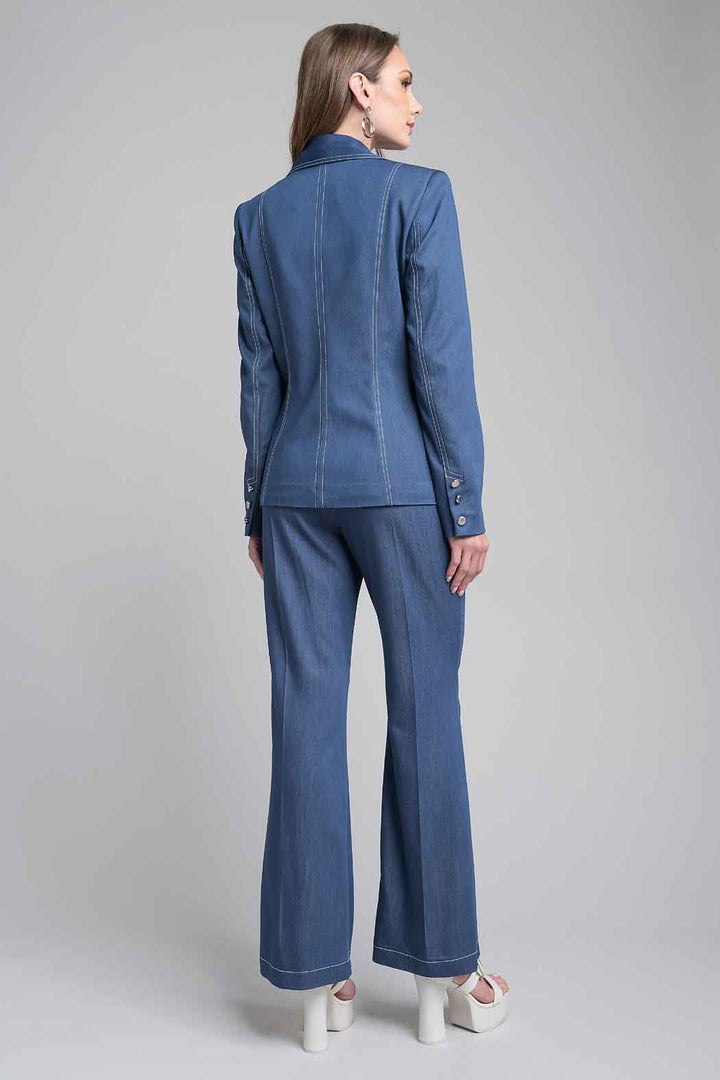 Conjunto De Pantalon Con Saco De Mezclilla