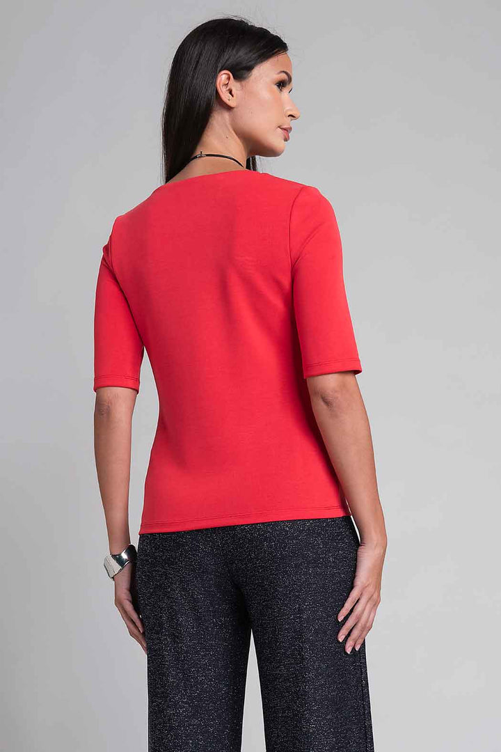 Blusa Lisa Con Manga 3/4