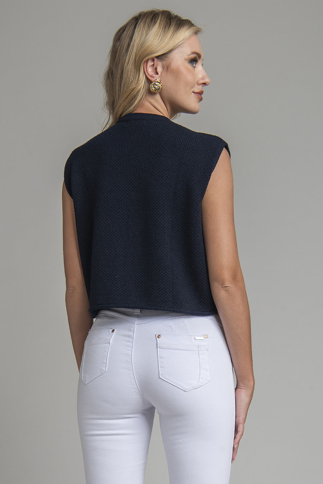 Chaleco De Punto Con Botones