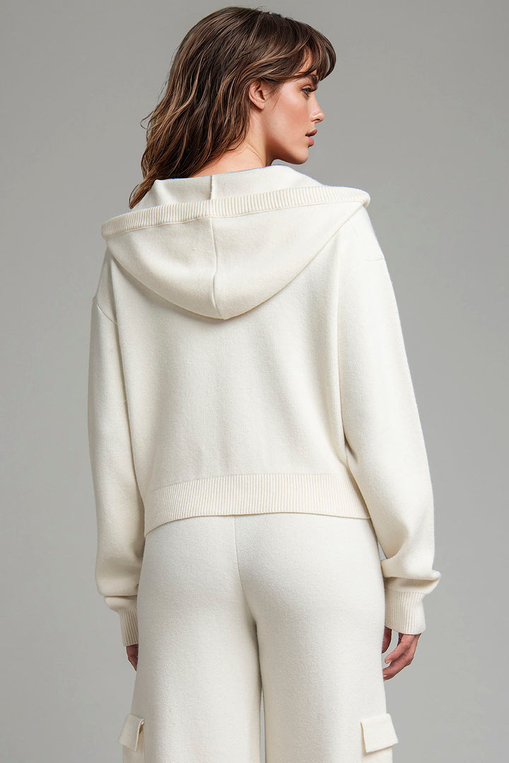 Sueter De Punto Con Gorro Y Bolsas