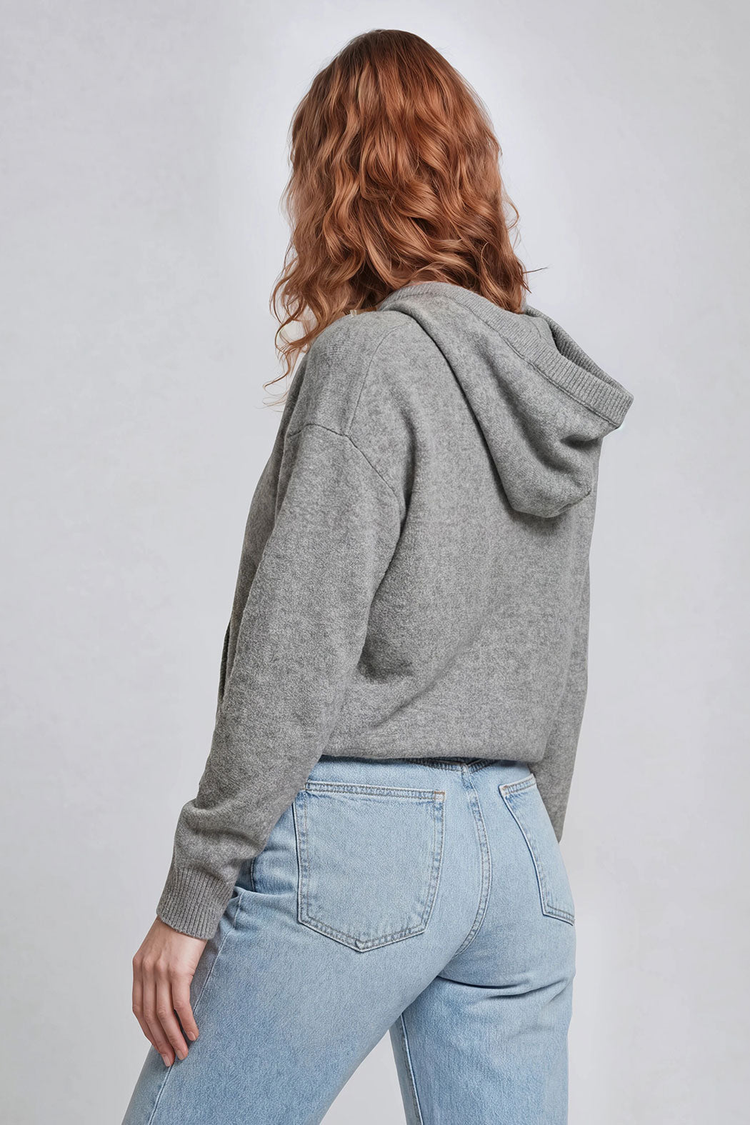 Sueter De Punto Con Gorro Y Bolsas