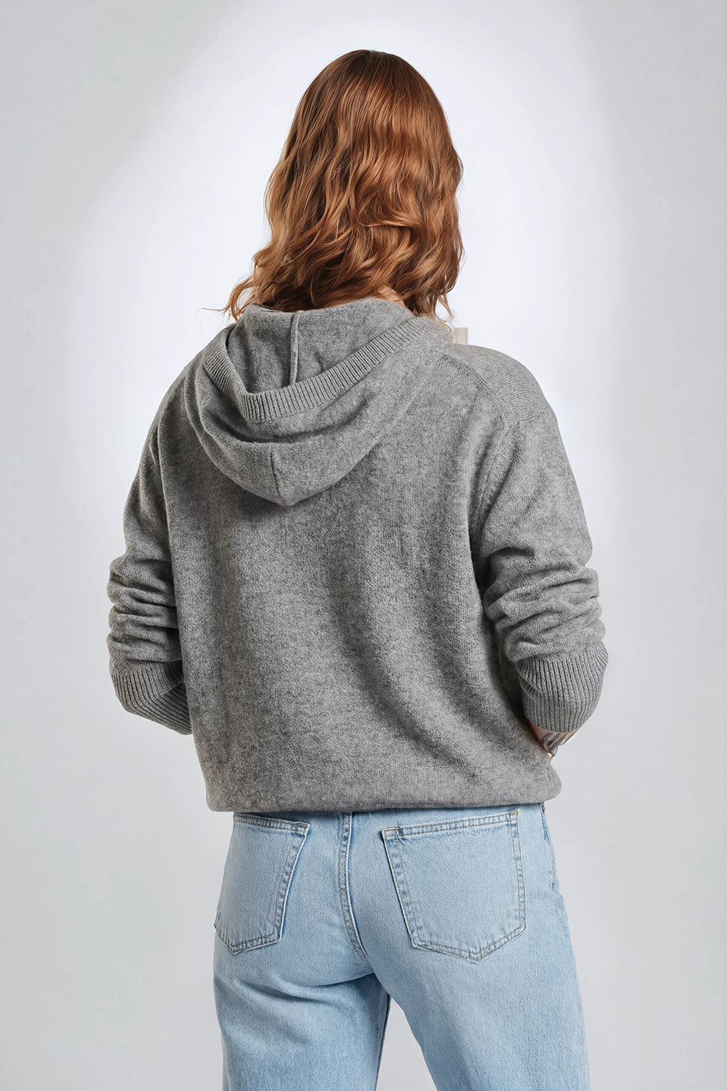 Sueter De Punto Con Gorro Y Bolsas