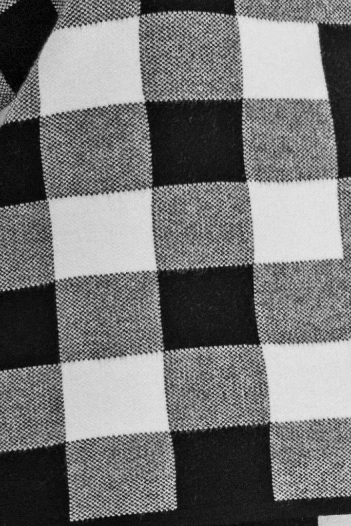 Sueter De Punto Estampado De Cuadros