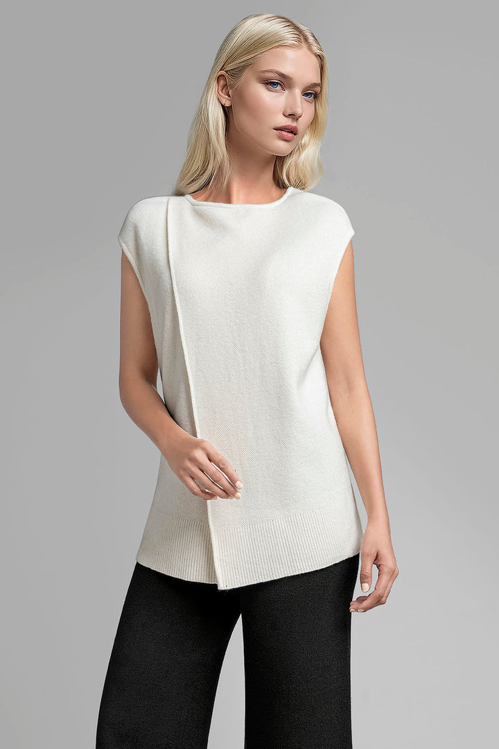 Blusa De Punto Con Abertura Al Frente