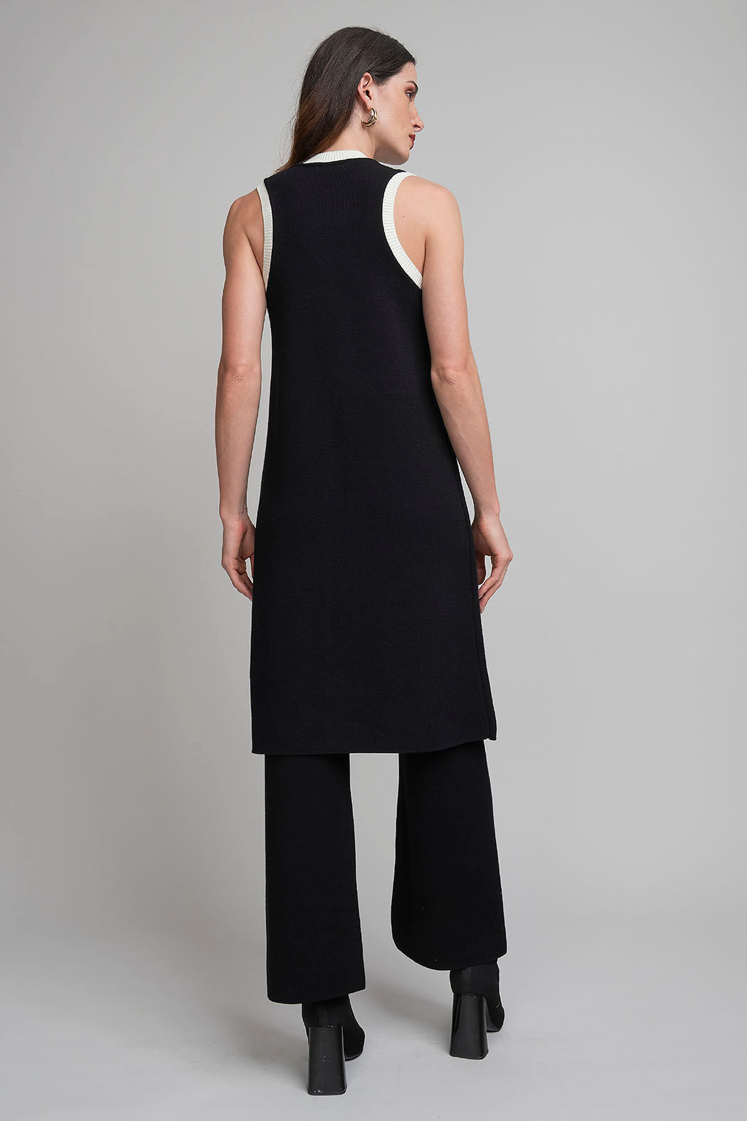 Maxi Chaleco Con Botones Alfrente