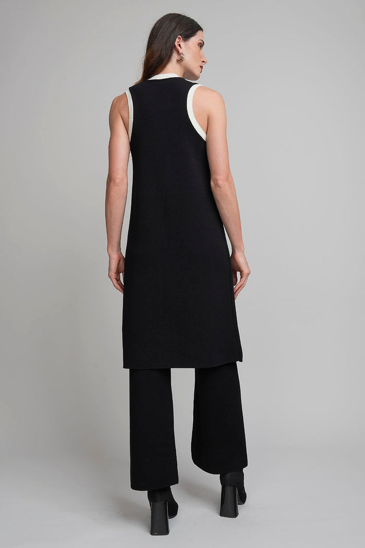 Maxi Chaleco Con Botones Alfrente