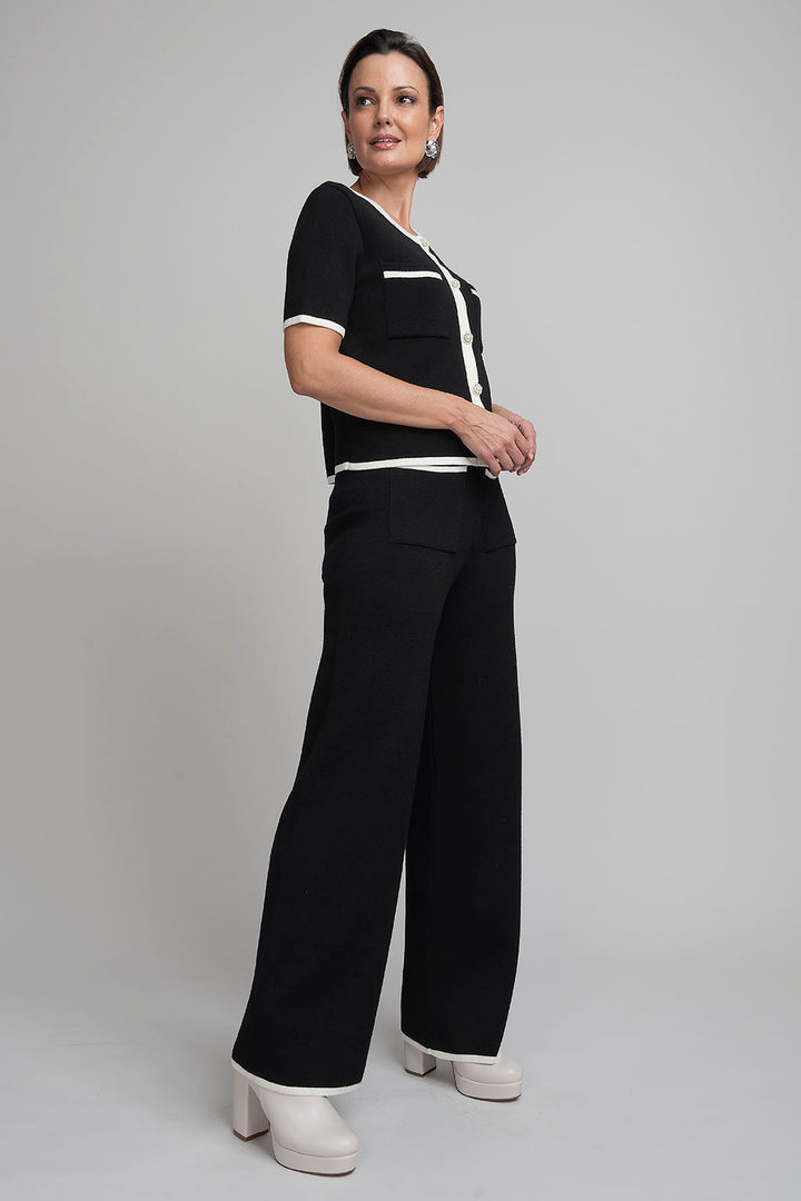 Conjunto De Punto Con Pantalon Y Blusa