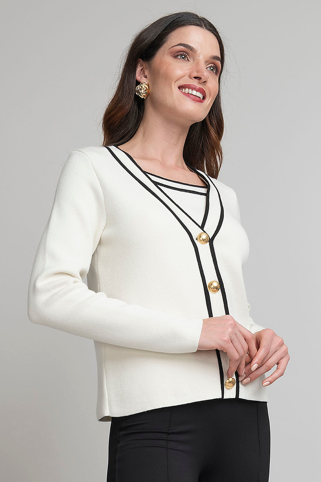 Suéter De Punto Con Botones