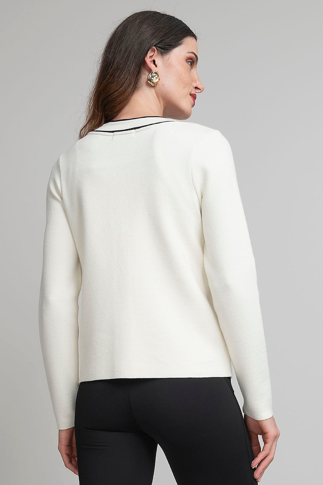 Suéter De Punto Con Botones