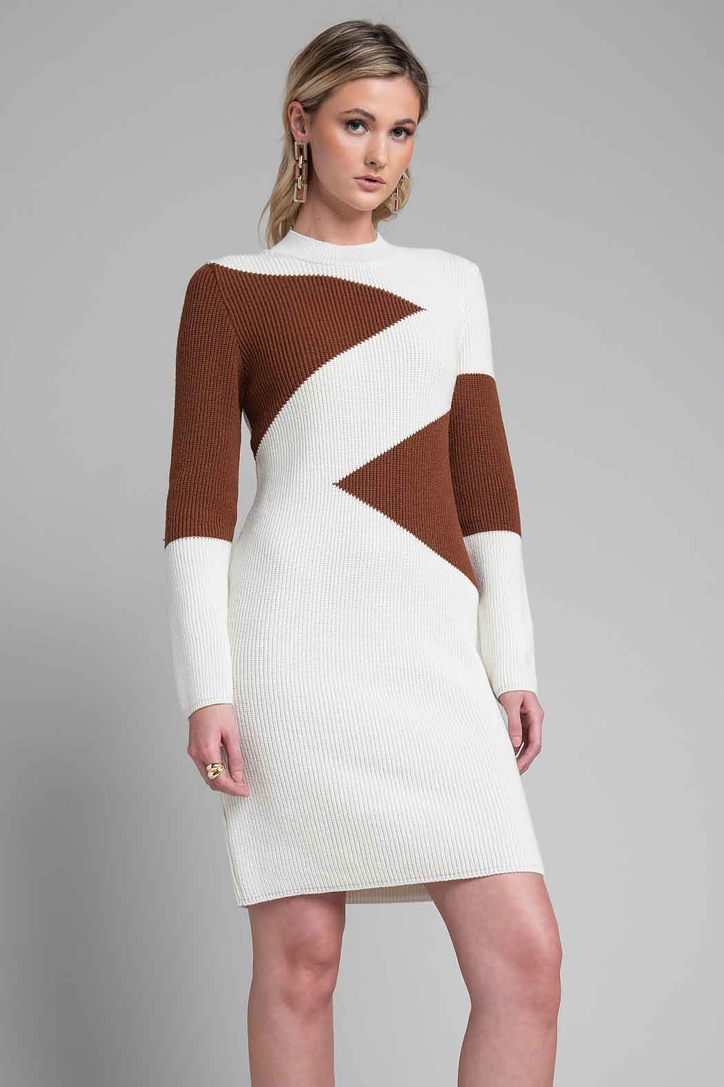 Vestido De Punto Con Estampado