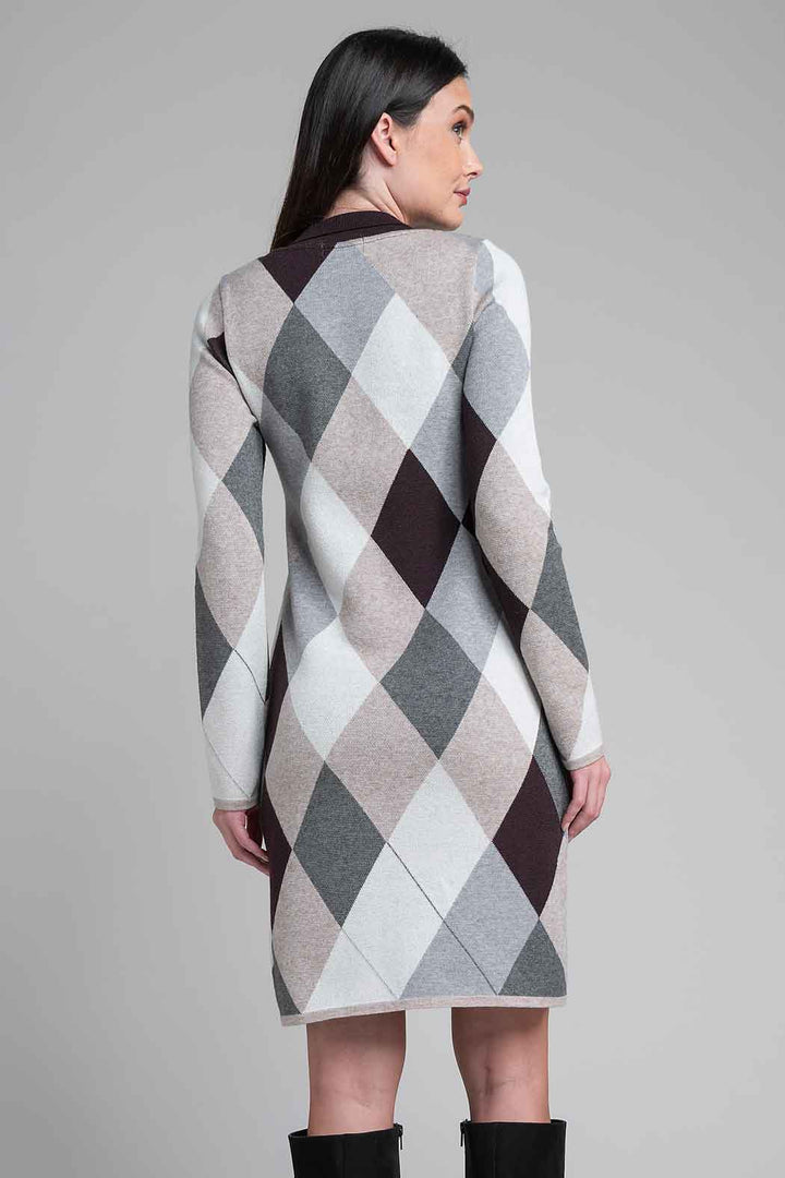 Vestido De Punto Con Estampado Geometrico
