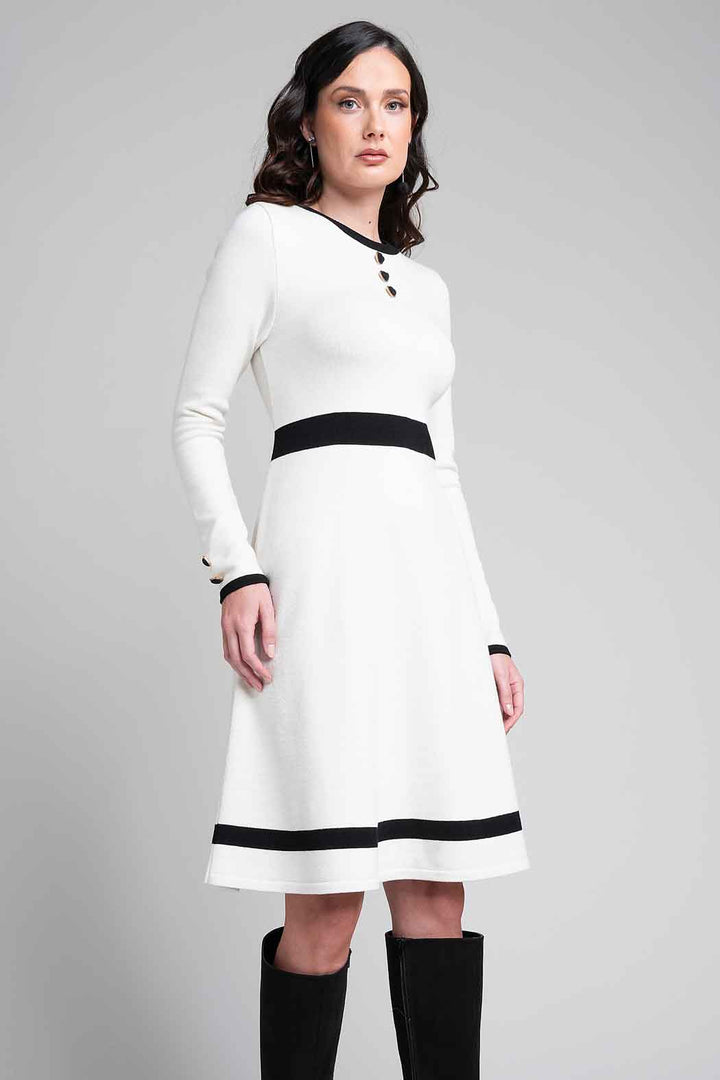 Vestido De Punto Con Manga Larga