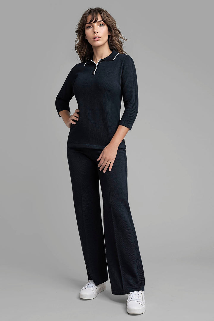 Conjunto De Punto Con Blusa Y Manga 3/4