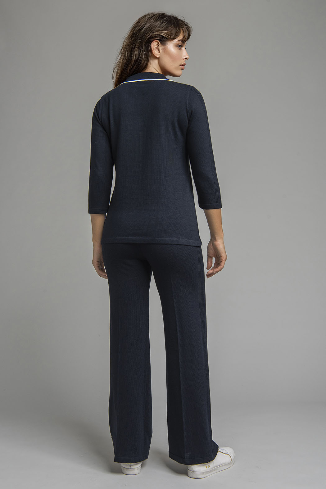 Conjunto De Punto Con Blusa Y Manga 3/4