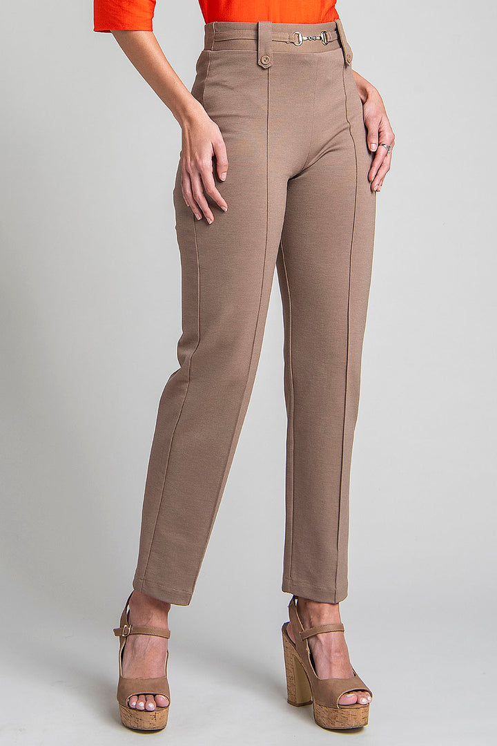 Pantalon De Vestir Con Botones Y Herraje
