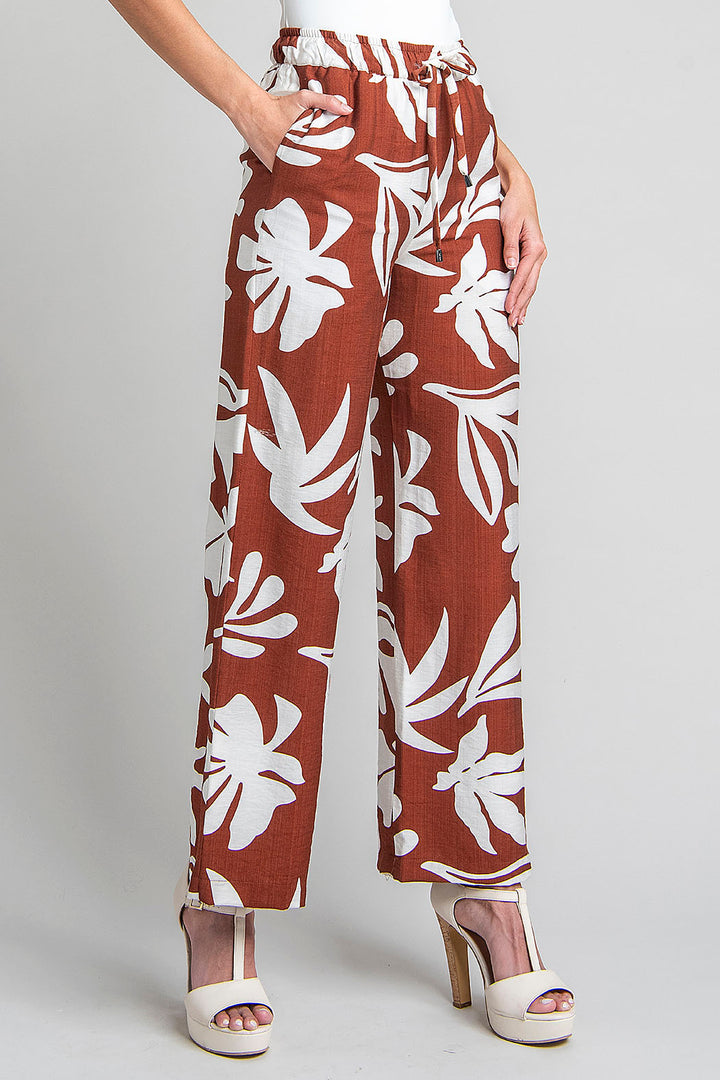 Pantalon Estampado Con Resorte