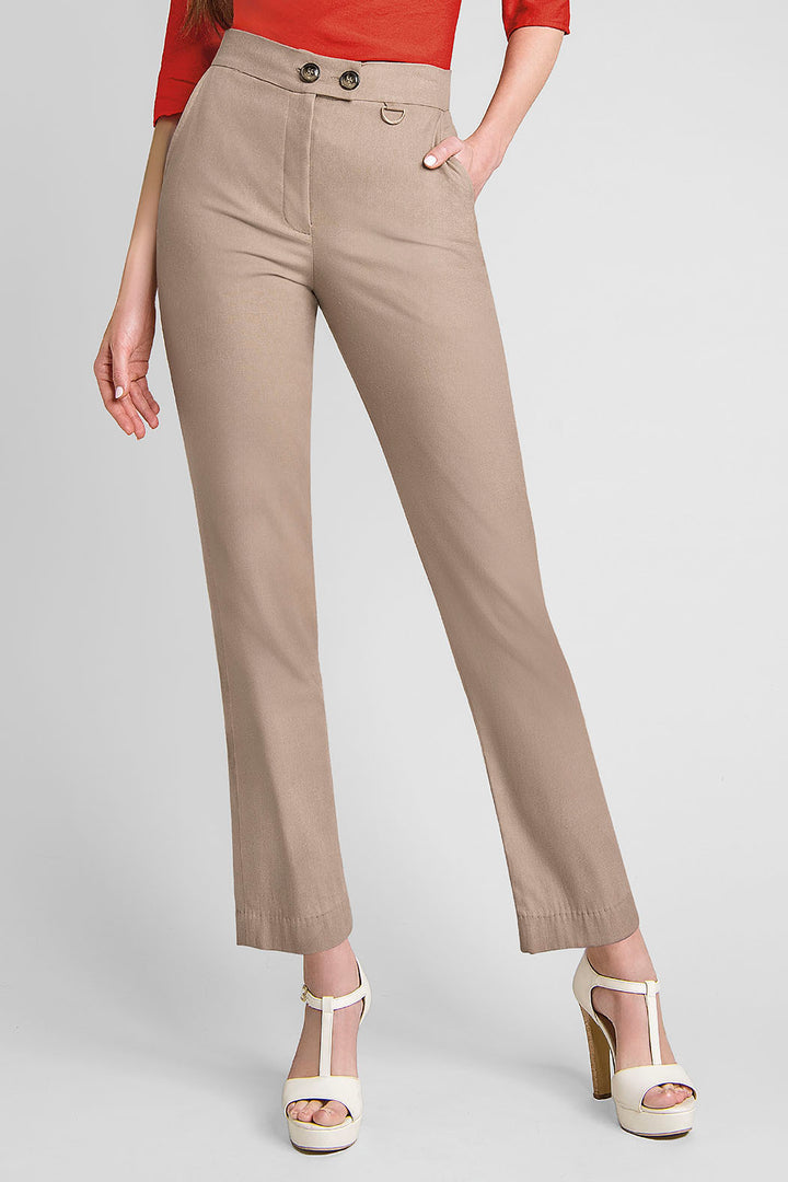 Pantalon De Vestir Con Boton
