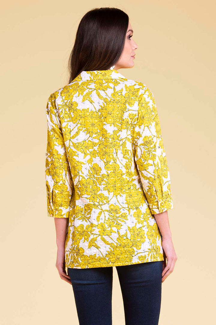 Blusa Camisera Con Bordado