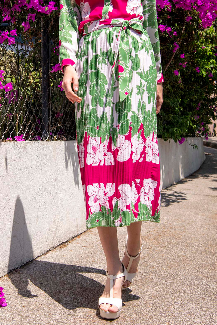 Falda Con Estampado De Flores