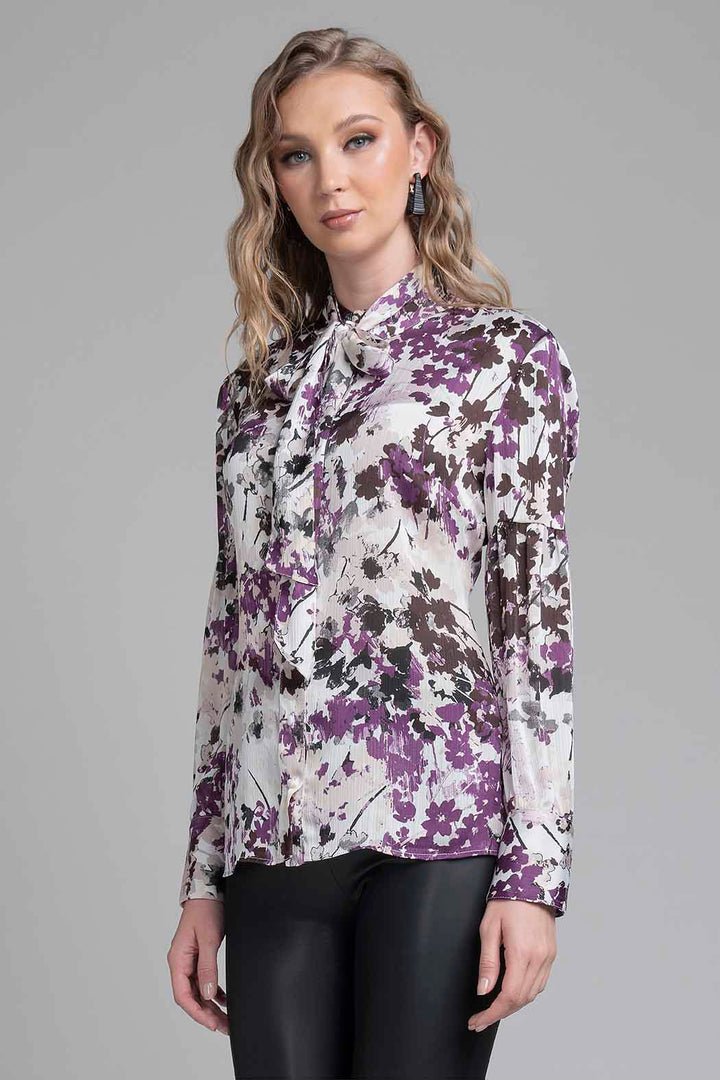 Blusa Con Estampado De Flores