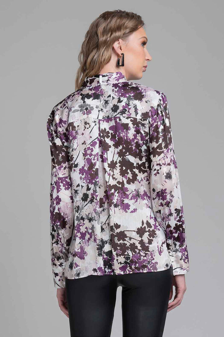 Blusa Con Estampado De Flores