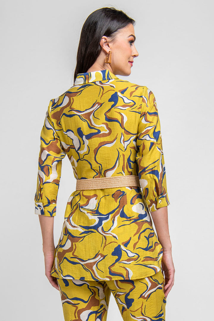 Bluson Estampado Con Cinturon