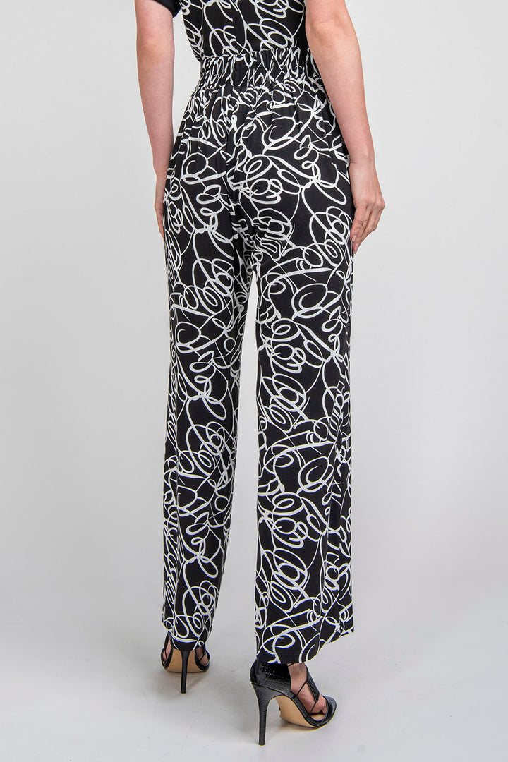 Pantalon Estampado Con Amarre En Cintura