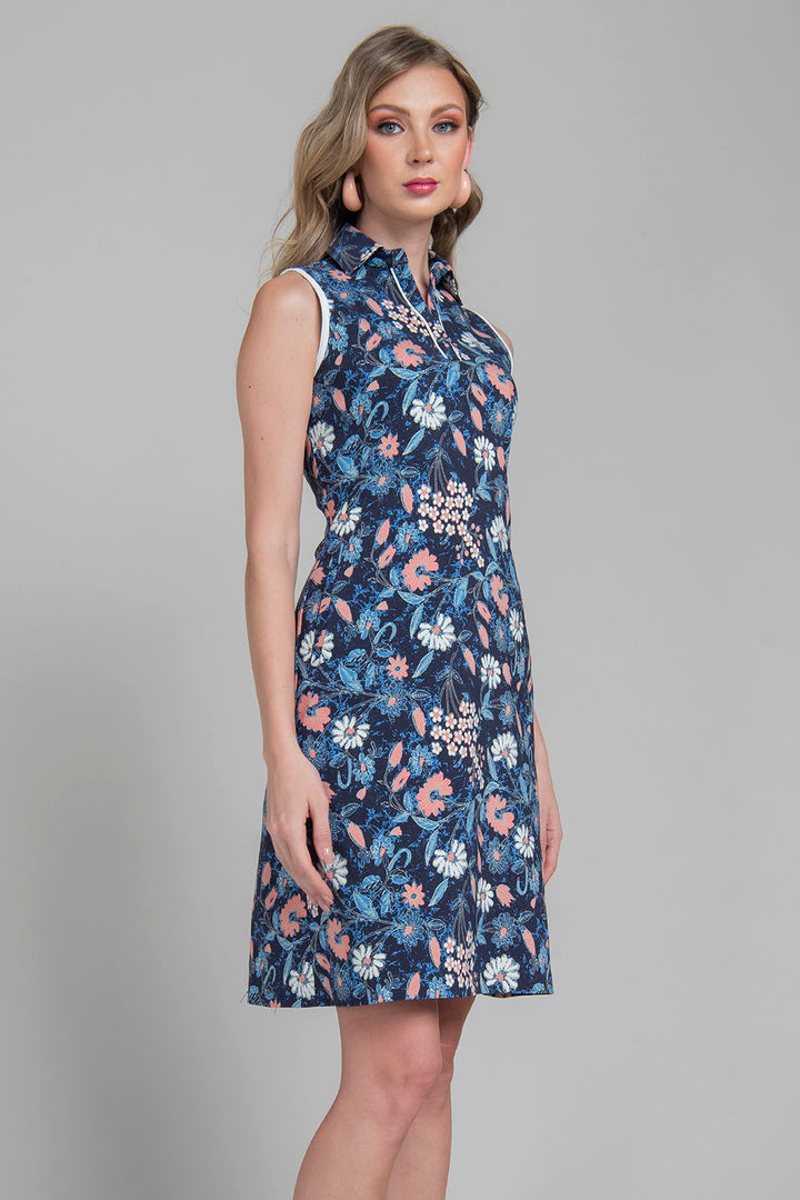 Vestido Corto Estampado De Flores