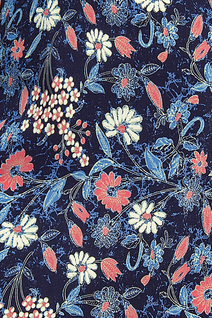 Vestido Corto Estampado De Flores