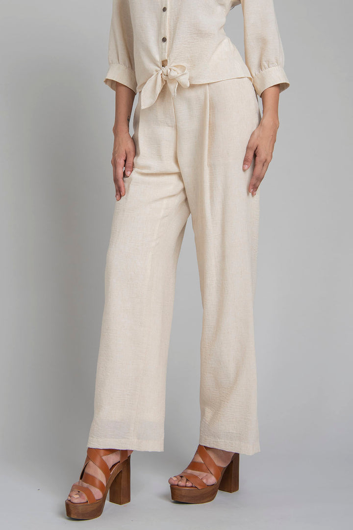 Pantalon Corte Ancho Con Pinzas