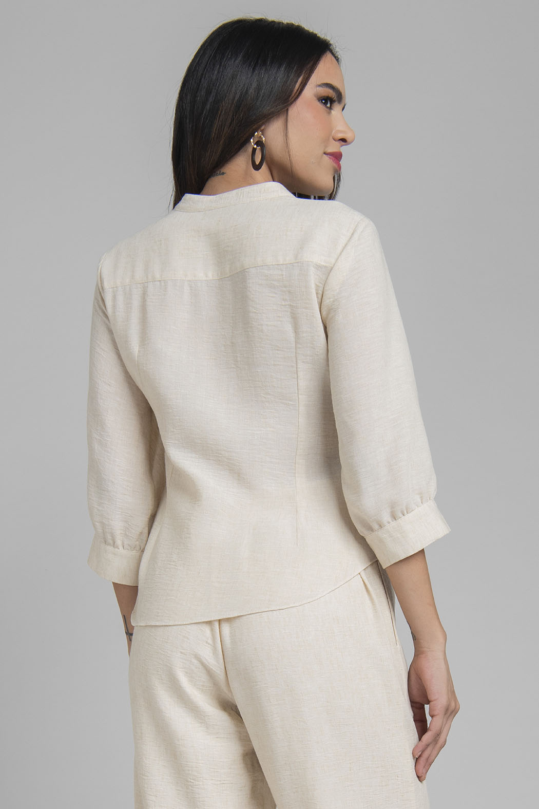 Blusa Lisa Con Amarre En Cintura